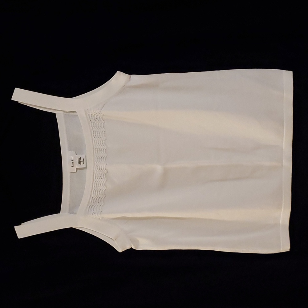 KATE HILL Embellished Neckline Knit Tank Top